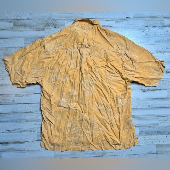 Tommy Bahama Mens XL 100% Silk Hawaiian Shirt Orange - Picture 7 of 9